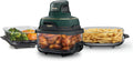 Ninja Crispi 5-in-1 Glass Air Fryer | With Nontoxic 2.5 QT, 4QT, 6-Cup Containers & Lids | Microwave, Freezer & Dishwasher Safe | 450°F Max Temp | Green | FN103BF