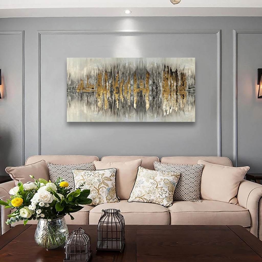 Color Block Abstract Pictures Canvas Wall Art for Living room Bedroom Wall Decor,Picture Wall Art Print Paitnings for home Decor,Morden Artwork Line Drawing Canvas Art Stretched -70x35inches