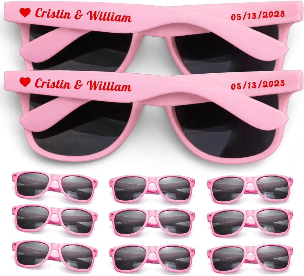 Custom Sunglasses for Wedding Party Favors, Personalized Sunglasses bulk for Men Groomsmen Adults Women