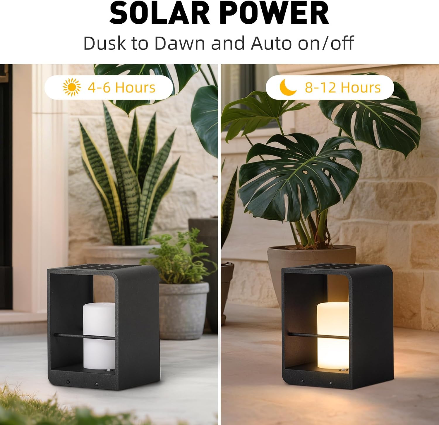 Solar Lanterns Outdoor Waterproof, Patio Lights with 3000K LED, Outdoor Lights Solar Powered with Remote Control, Floor Lamp for Garden, Yard, Deck, Backyard, Porch and Landscape Lighting