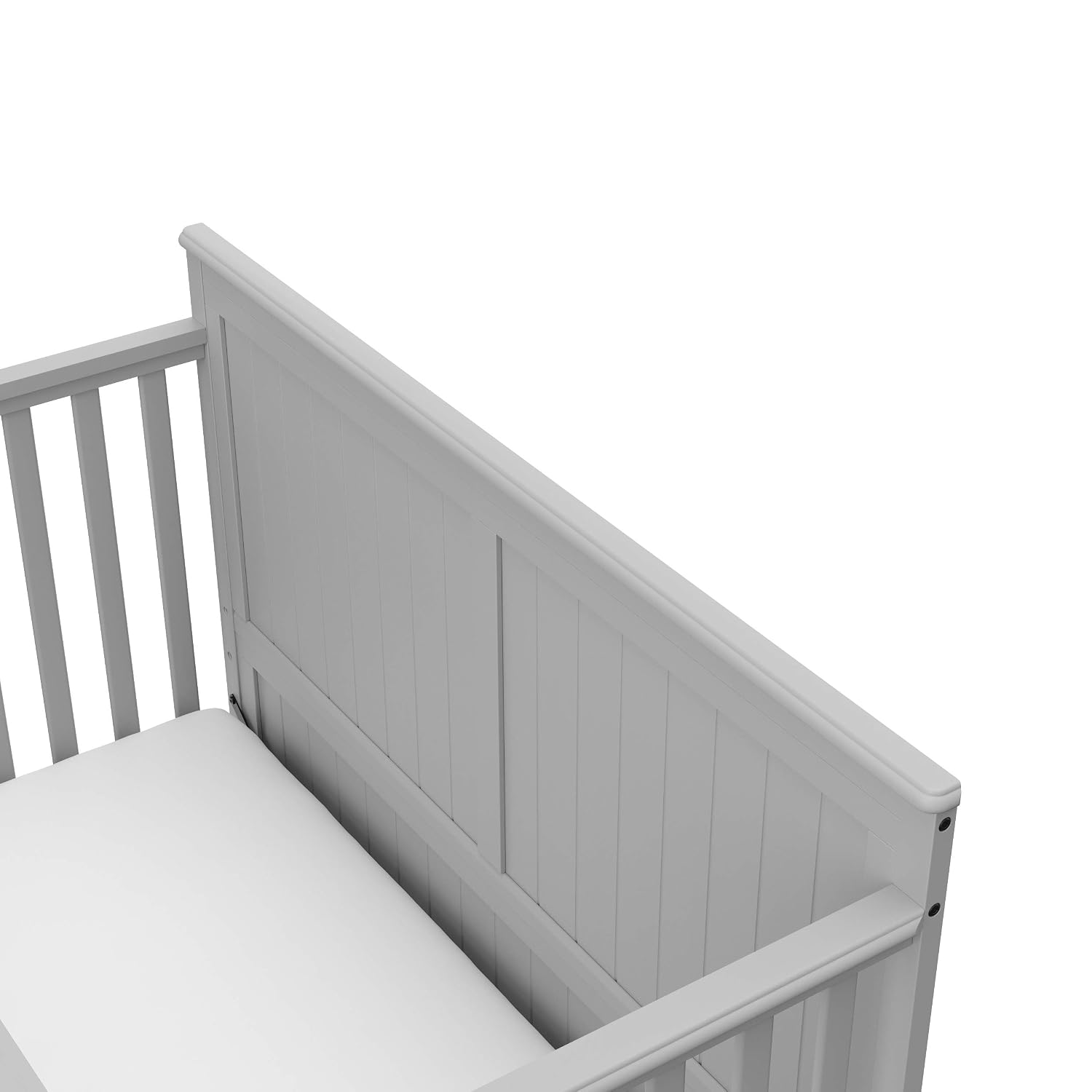 Graco Hadley 5-in-1 Convertible Crib with Drawer – GREENGUARD Gold Certified, Fits Standard Crib Mattress, Converts to Toddler Bed, Daybed and Full Bed, 4 Adjustable Mattress Heights (Pebble Gray)