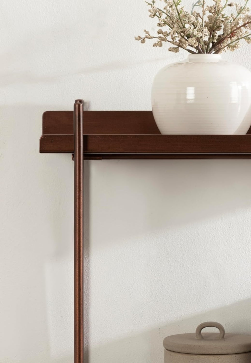 Kate and Laurel Dominic Modern Metal Bathroom Shelf; 20 x 7 x 30; Bronze; Contemporary Sleek 3-Tier Floating Shelves for Wall Decor; Display; and Over Toilet Storage