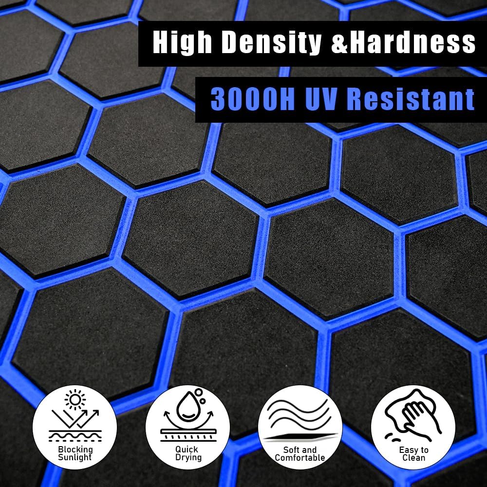 43.31' /37.7' New Hexagon EVA Self-Adhesive Boat Flooring and Decorative Fish for Yacht Pool Boat Flooring Sheet Thick Non-Skid mat