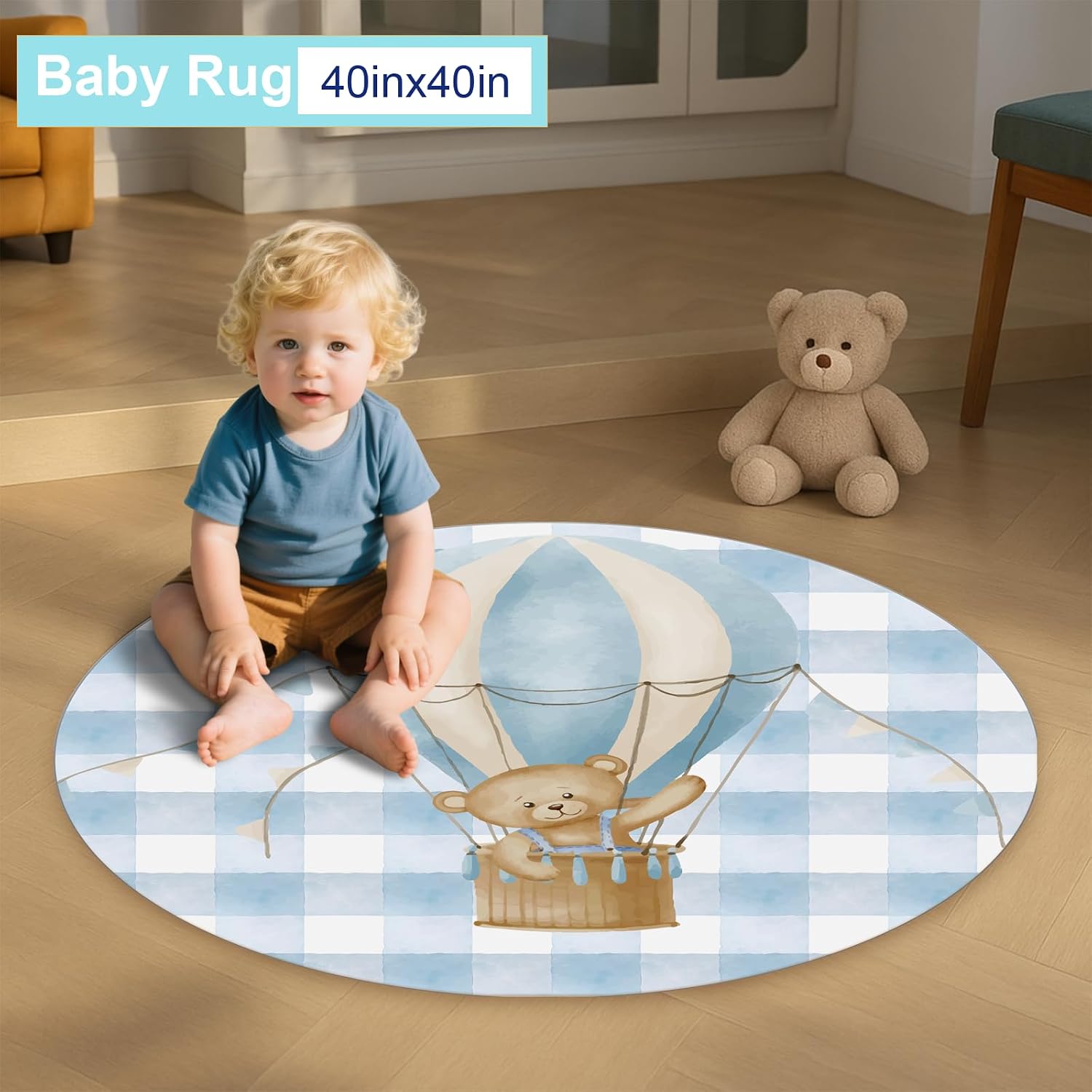 Personalized Baby Crib Bedding Set, Custom Name Nursery Bedding, Hot Air Balloon 5 Pcs Baby Bedding Set for Girl Boy, Double Layer Crib Set, Customized Gifts(Fixed Size)