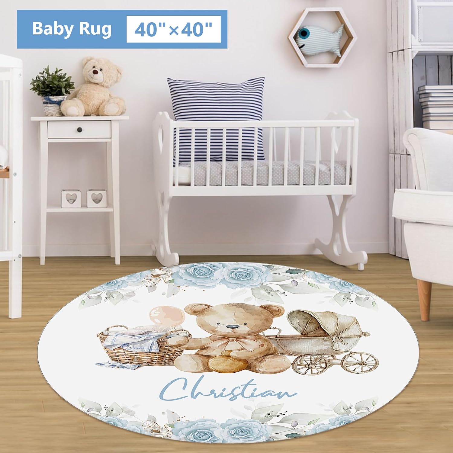 KAINSY Custom Crib Bedding Set 5 Piece for Girls Boys – Personalized Brown Bear Theme, Newborn Sleep Set, Nursery Decor, Toddler Room Essentials, Baby Room Accessories, Baby Gift