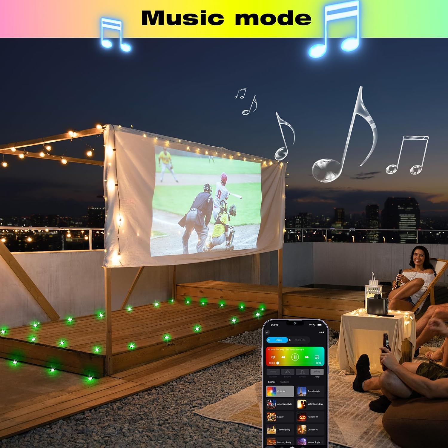 FVTLED WiFi LED Deck Lights Kit RGBW, 20pcs Φ1.77 Smart Phone Control Low Voltage Recessed Muticolor & Warm White Soffit Yard Path Stair Decor Lamp Fit for Alexa Google Home, Black Shell