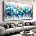 Wall Art Colorful Leaf Abstract Modern Artwork Canvas Painting for Bedroom Living Room Office Large Decor 24'x48' with Framed