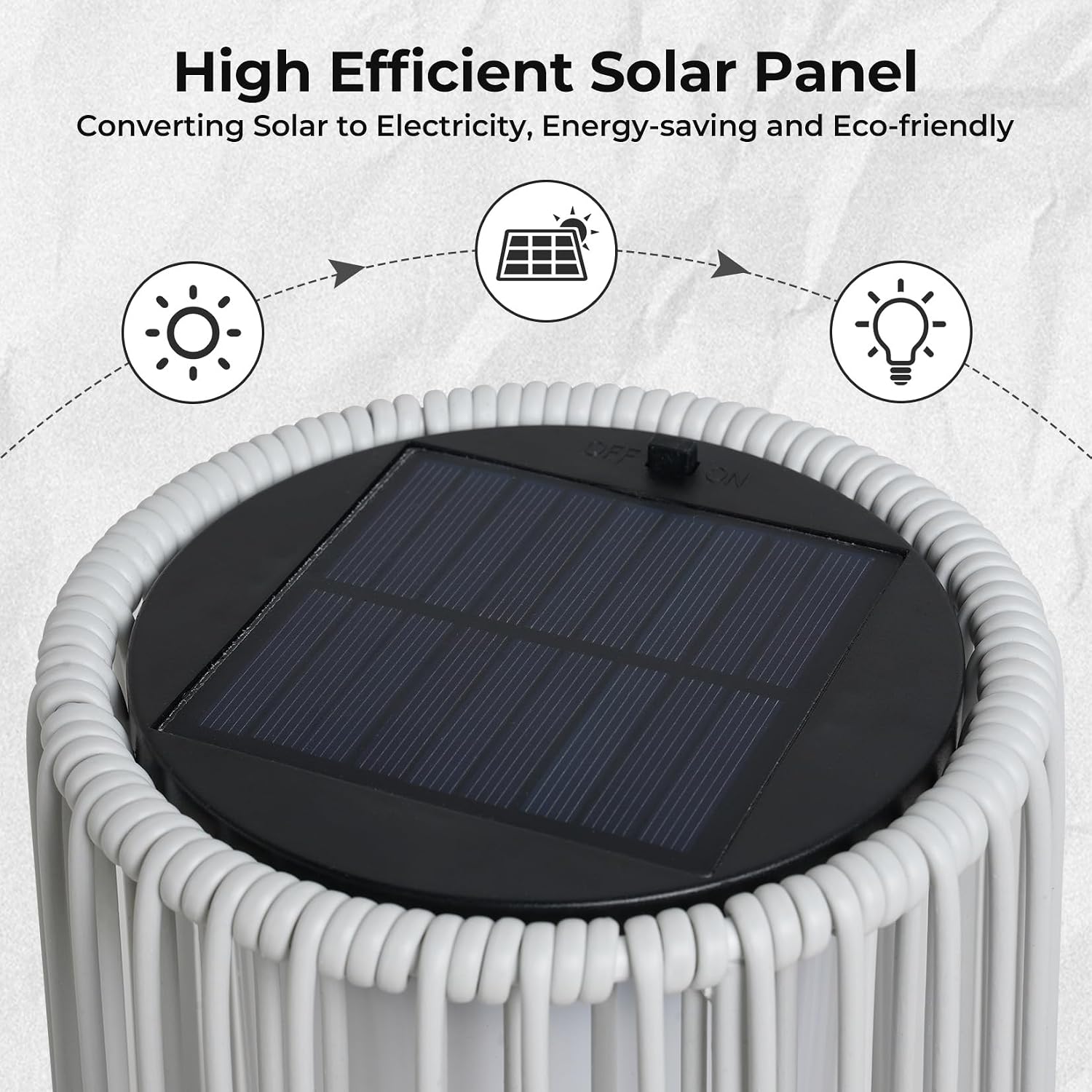 Grand patio Outdoor Floor Solar Light 2-Pack, Wicker Solar Patio Lamp Waterproof Outside Deck Lamp for Porch, Yard, Garden, Lawn Decorations - White, Gordes 2 PCS