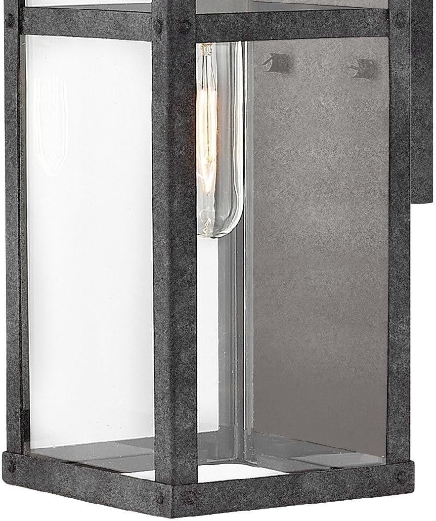 Hinkley Porter One Light 5W Med. LED Outdoor Extra Small Wall Mount Lantern, Aged Zinc