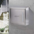 Black Wall Mounted Mailbox Large Vertical Locking Drop Mail Box for Houses Front Porch Residential Outdoor Rural Roadside Galvanized Steel Cover Metal Post Key Lockable Office Letterbox