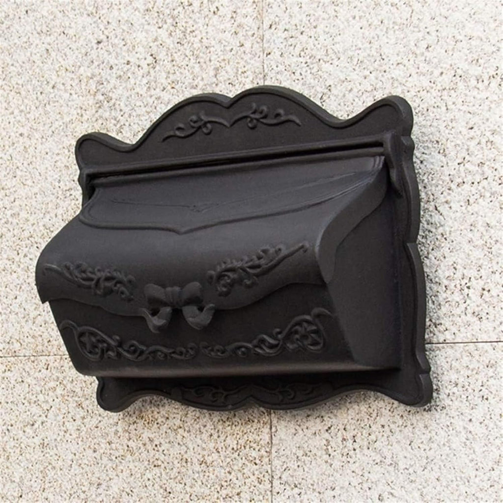 Drop Box Mailbox Wall Mounted Letter Boxes for Outside Retro Aluminum Outdoor Mail Box Postbox with Lock Outdoor Letter Box