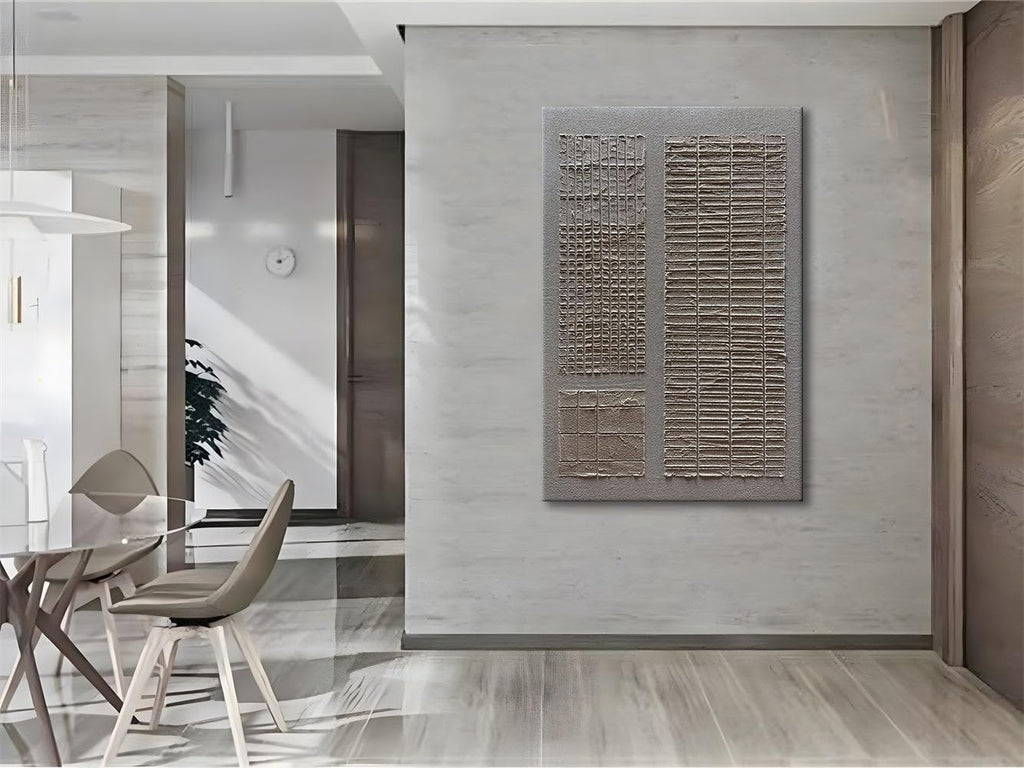 Slyart Hand-Painted Beige and White Texture Abstract Wall Art Oil Painting 45x30 inch Contemporary Minimalist Art Home Wall Decoration for Living Room Bedroom Kitchen Office