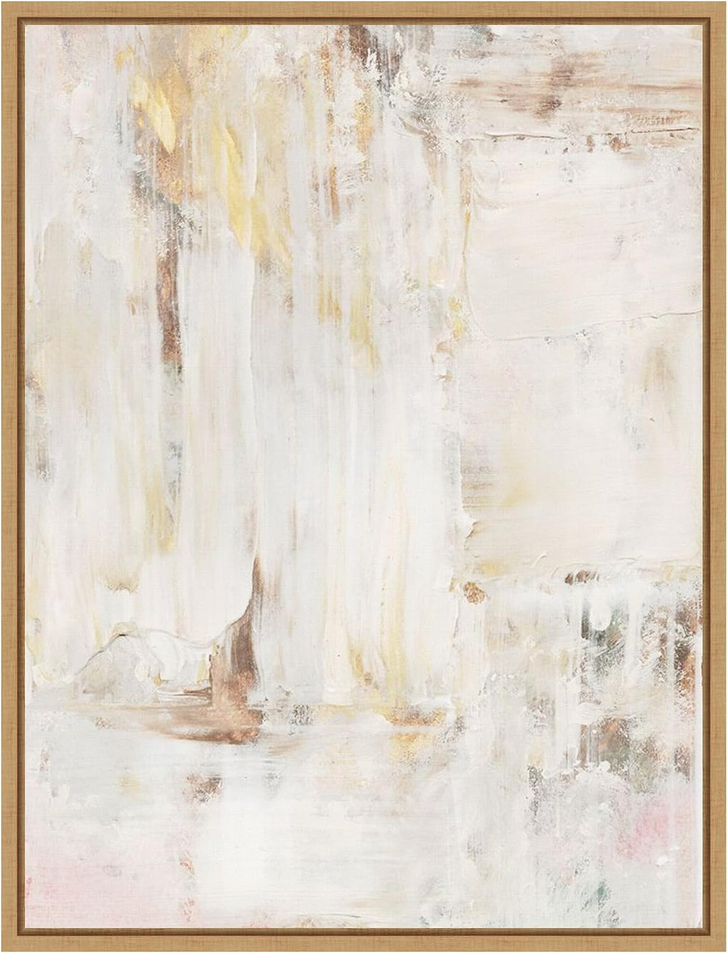 Amanti Art Framed Canvas Wall Art 30x23 Milky Patina I by Victoria Barnes, Framed Wall Art Canvas, Abstract Artwork, Modern Decor, Large Poster Painting for Living Room, Bedroom, Bathroom, Kitchen,