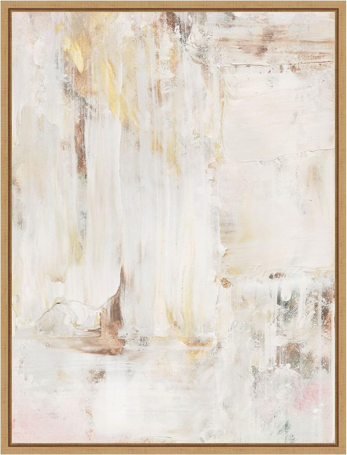 Amanti Art Framed Canvas Wall Art 30x23 Milky Patina I by Victoria Barnes, Framed Wall Art Canvas, Abstract Artwork, Modern Decor, Large Poster Painting for Living Room, Bedroom, Bathroom, Kitchen,