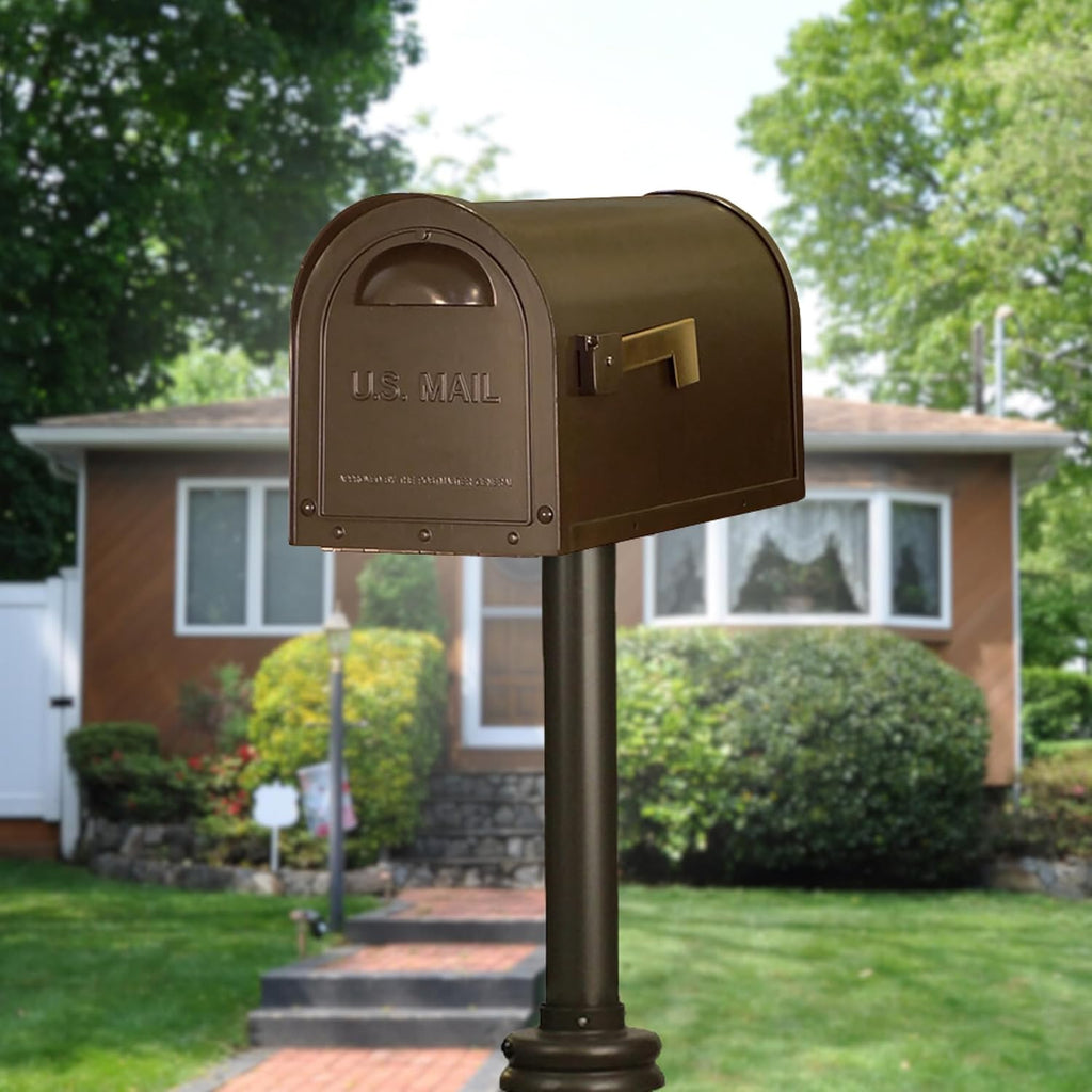 Special Lite Bradford Mailbox Post - Mocha Aluminum Post for Curbside Mailbox - SPK-590-MOC