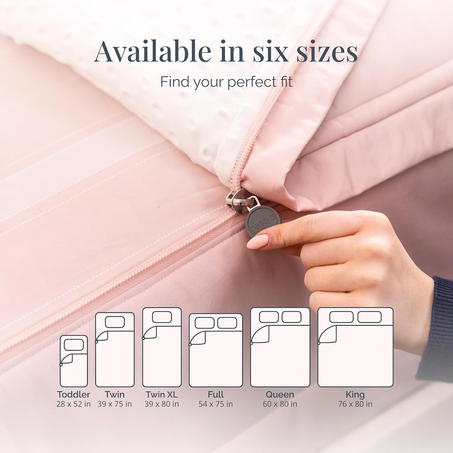 Beddy's All in One Bed in a Bag Zipper Bedding Set, Bottom Sheet, Cuddle Blanket, Comforter, Pillowcase(s) & Sham(s), Minky Interior Sheets with Comforter, Zip Bedding for Dorms, Bunks, Kids & Adults