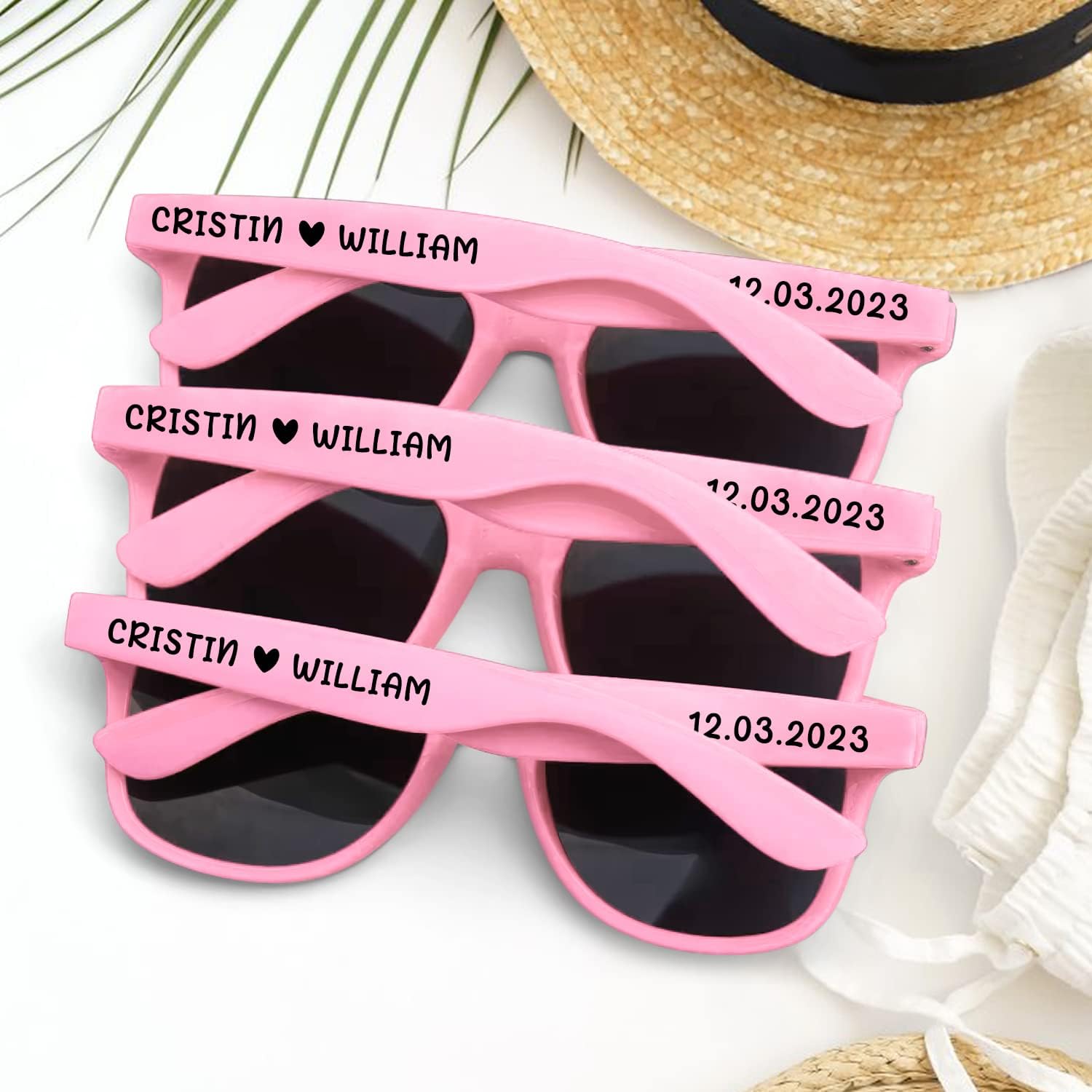 Custom Sunglasses for Wedding Party Favors, Personalized Sunglasses bulk for Men Groomsmen Adults Women
