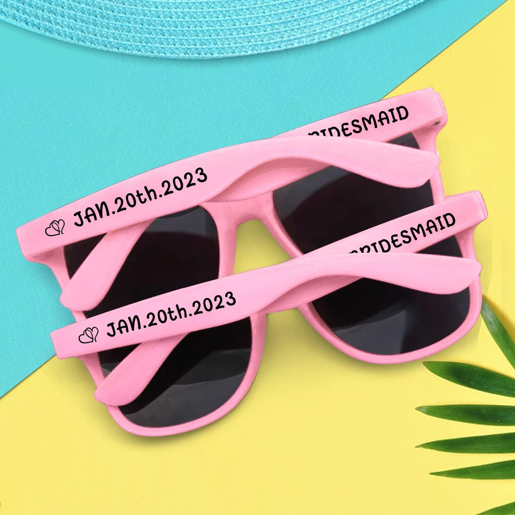 Custom Sunglasses for Wedding Party Favors, Personalized Sunglasses bulk for Men Groomsmen Adults Women