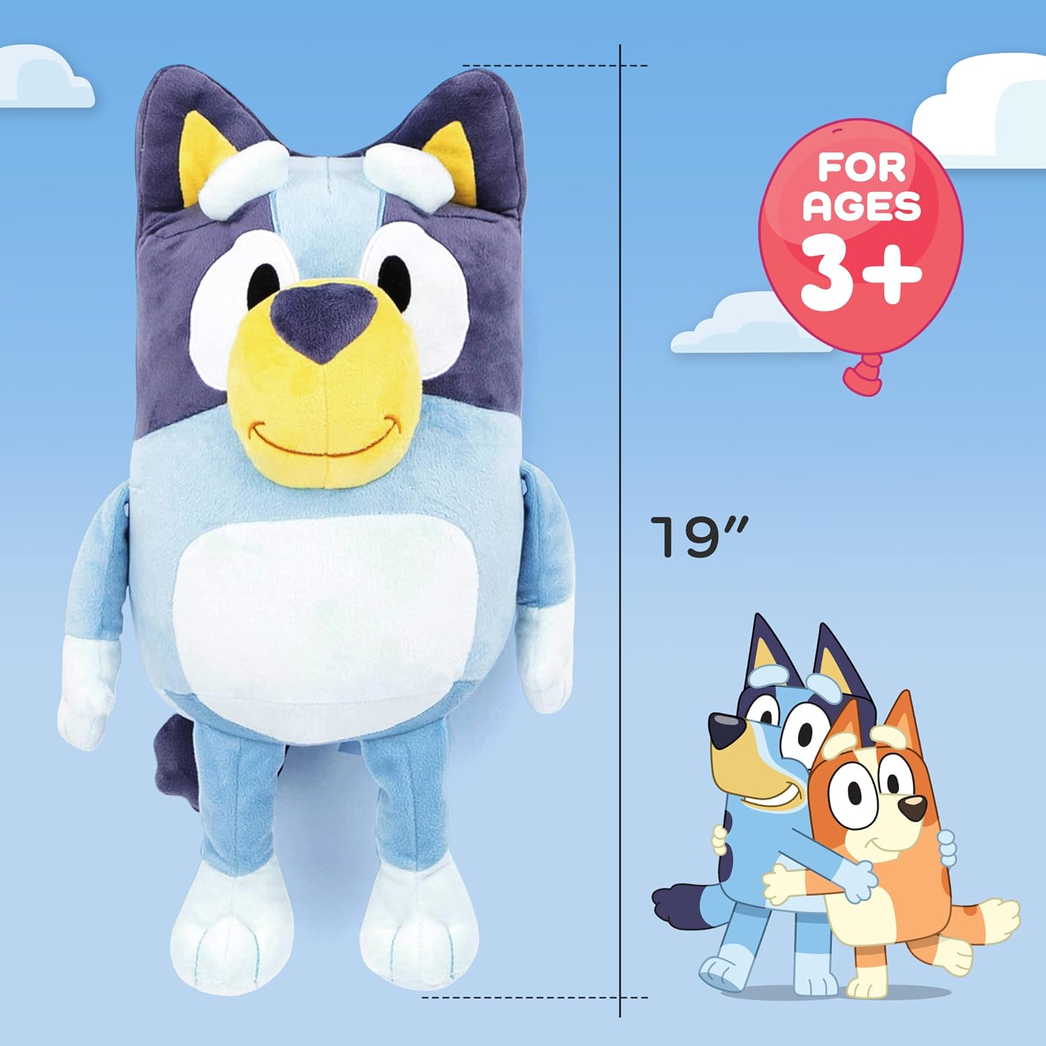 Jay Franco Bluey Plush Pillow and 7 Piece Full Bed Set Bedroom Decor Bundle