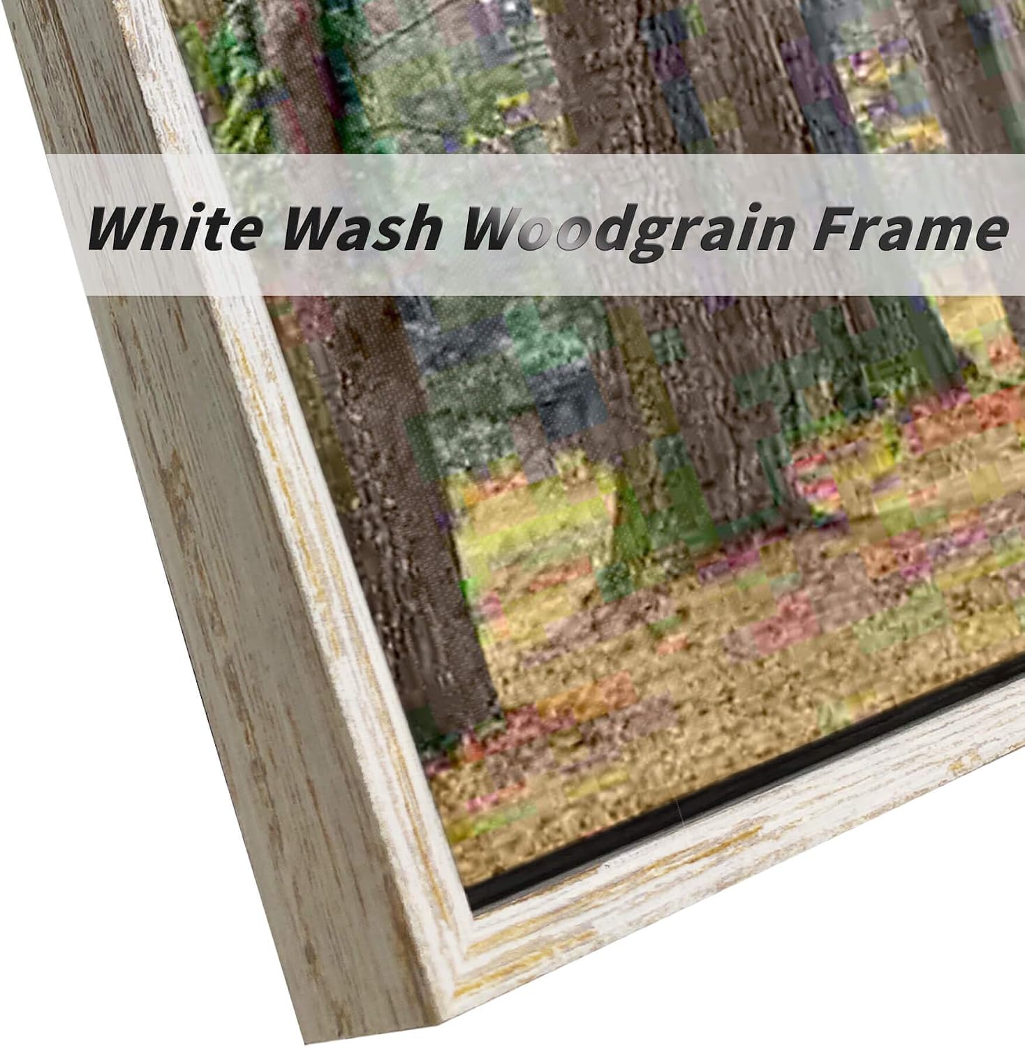Green Oak Trees Canvas Artwork: Landscape Forest Picture Painting Wall Art Framed for Living Room (45'' x 30'' x 1 Panel)