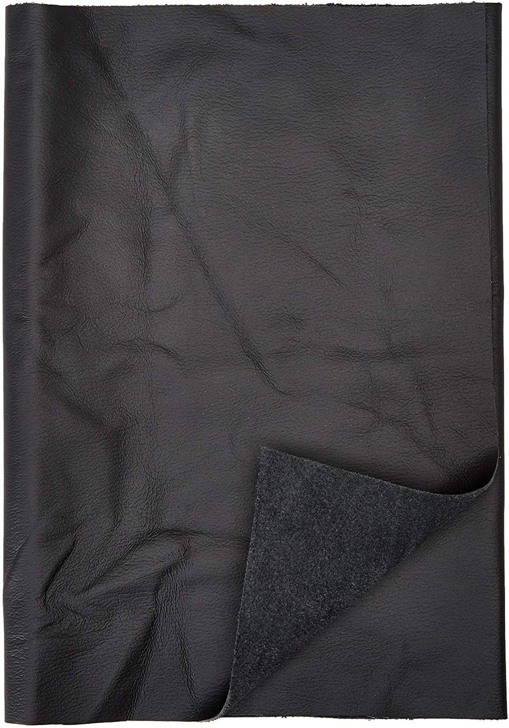 REED Leather HIDES - Cow Skins (40 Square Foot, Black)