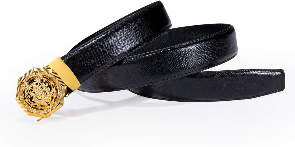Slide Adjustable Genuine Leather Belt Men Dress Casual Trim-to-Fit Executive Classic Gift.
