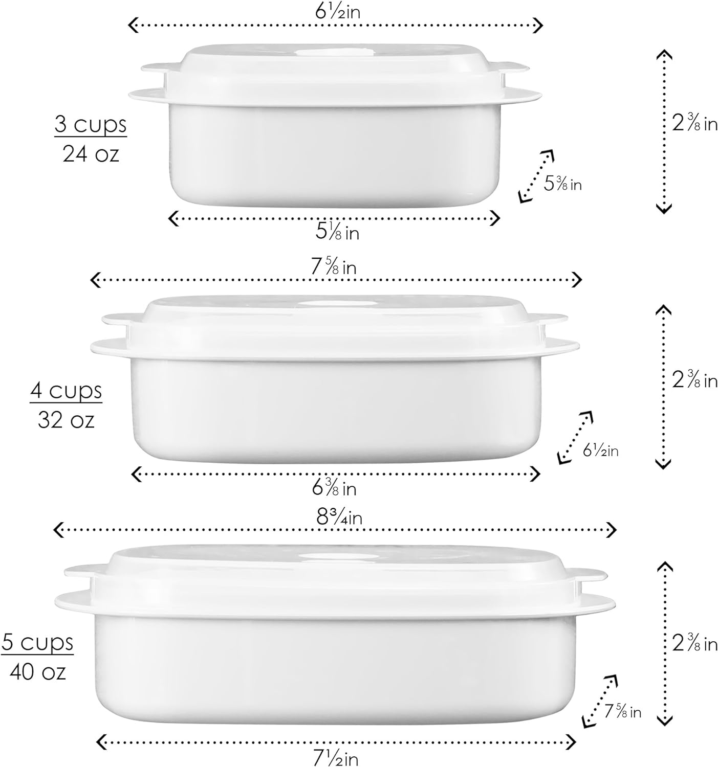 Reston Lloyd Nesting Microwave Containers, Set of 3, Adjustable Steam Vents, Airtight, Meal Prep, BPA-Free Plastic- Freezer & Dishwasher Safe, Cookware & Food Storage, Harvest Apple (Pack of 6)