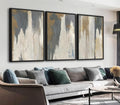 ASDCEUTICALS Large Canvas Wall Art - Gray Brown and Beige Abstract Pictures for Living Room Vintage Wall Decor Retro Artwork Black Float Framed Paintings for Bedroom Dinning Room 24' X 36' X 3 pcs