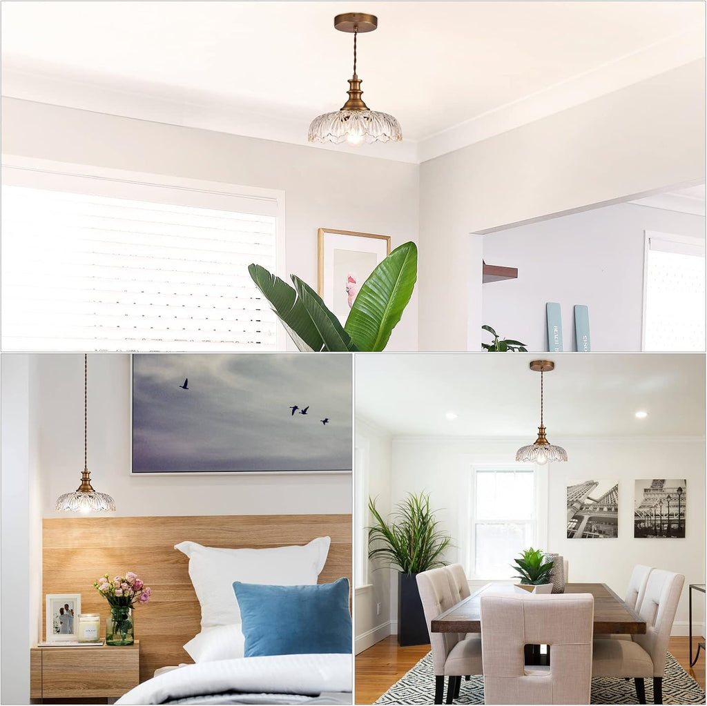 HDDFL Vintage Pendant Lights Fixture Modern Pendant Lighting Fixtures Hanging Lamp for Kitchen Island Bedroom Living Room Hallway 2 Pack