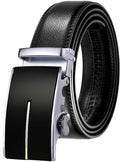 Micro-Adjust Slide Ratchet Genuine Leather Belt Men Dress Pants Shirt Executive Gift.