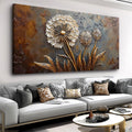 Large White Flower Wall Art with Taupe Background Elegant Flower Framed Floral Canvas Print for Living Room, Bedroom, Dining Room, Home Office Modern Ready to Hang Home Decor - 24'x48'