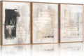 HPINUB Modern Abstract Canvas Art Prints, Black and White, 24'x36', 3-Pack, Neutral, Bedroom, Living Room, Office, Bathroom, Dining Room