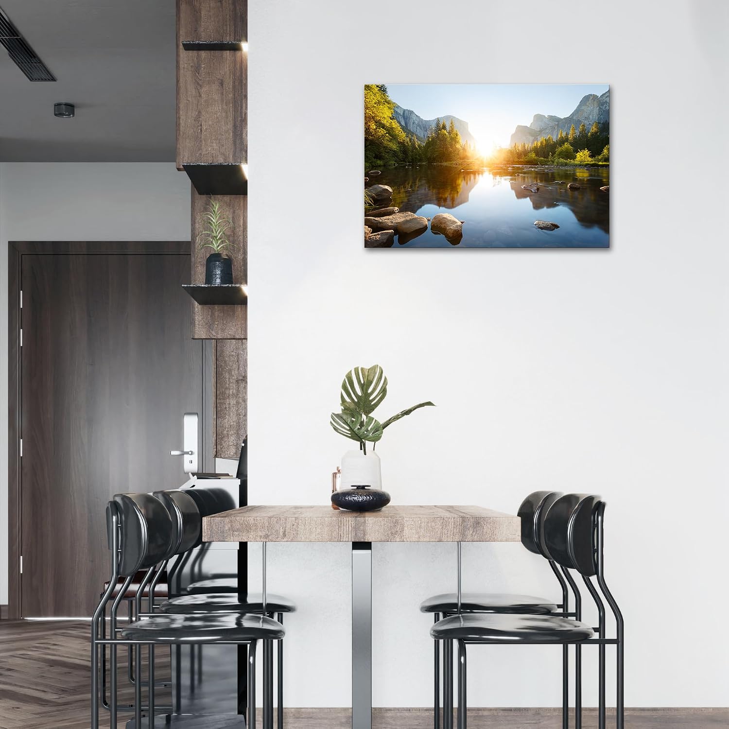 SKASNFAI Canvas Wall Art Utah National Parks Yosemite Canvas Print Landscape Painting Artwork Framed Home Decor Nature Poster for Bedroom Ready to Hang (28x44 inch)