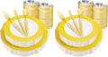 WDF 150pieces Yellow Disposable Dinnerware Hign-end Baroque Design - Sturdy&Durable Baroque Yellow Sunshine&Gold Plastic Dinnerware for Upscale Wedding & Thanksgiving Parties (Pack of 2)