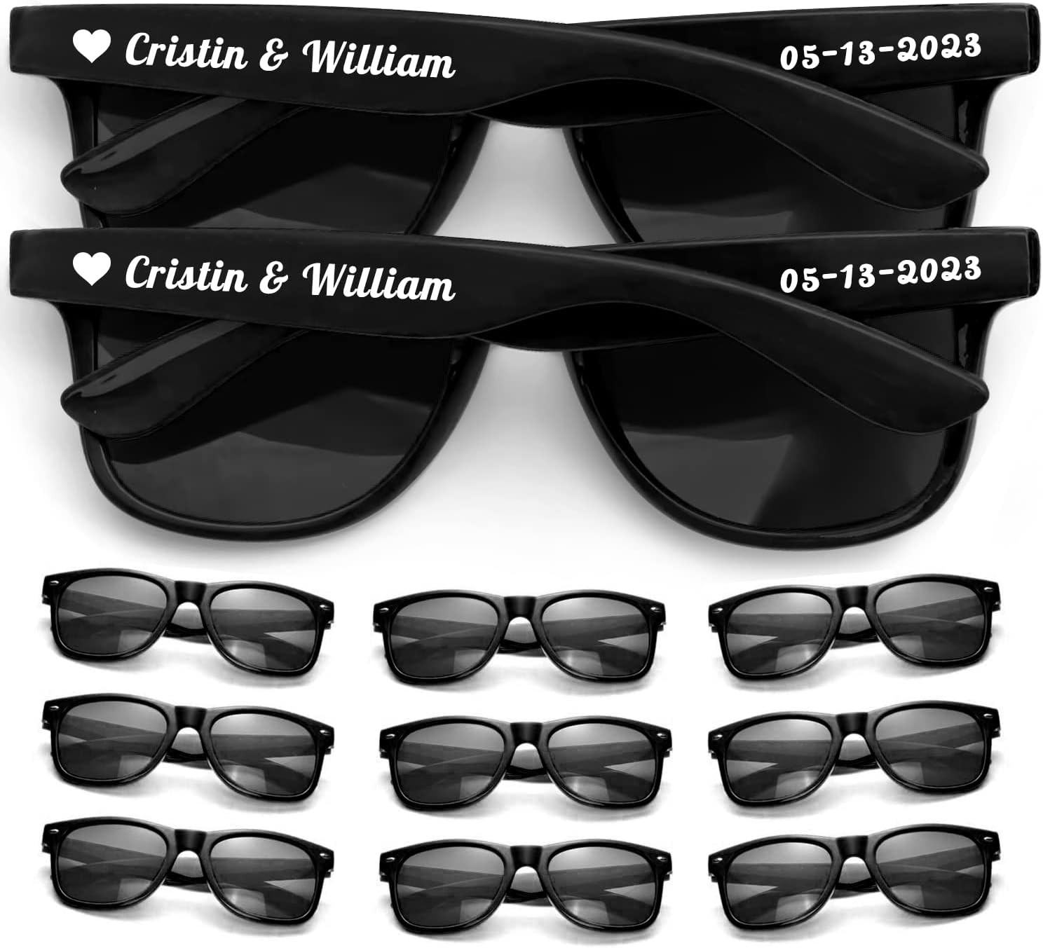 Custom Sunglasses for Wedding Party Favors, Personalized Sunglasses bulk for Men Groomsmen Adults Women