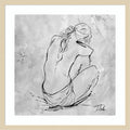 Amanti Art Framed Wall Art Print 25x25 Nude Sketch I by Patricia Pinto, Abstract Wall Art, Modern Contemporary Decor, Medium Poster Painting Artwork for Living Room, Bedroom, Bathroom, Kitchen,