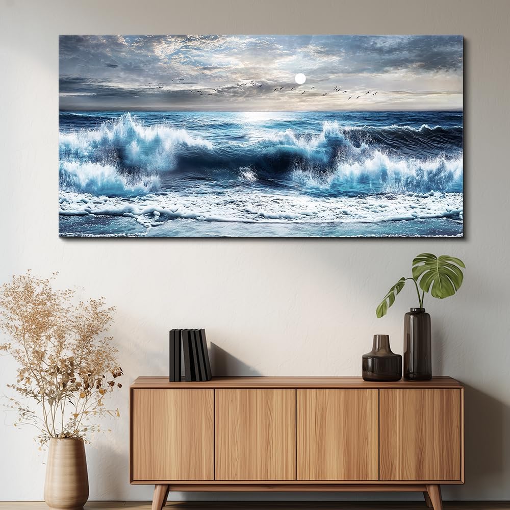 ERQINHUA Large Canvas Wall Art For Living Room Wall Decor For Office Bedroom Mural Wall Pictures Artwork Marine Landscape Painting Hotel Room Aesthetic Printed picture artworks Home Decor 30'x60'