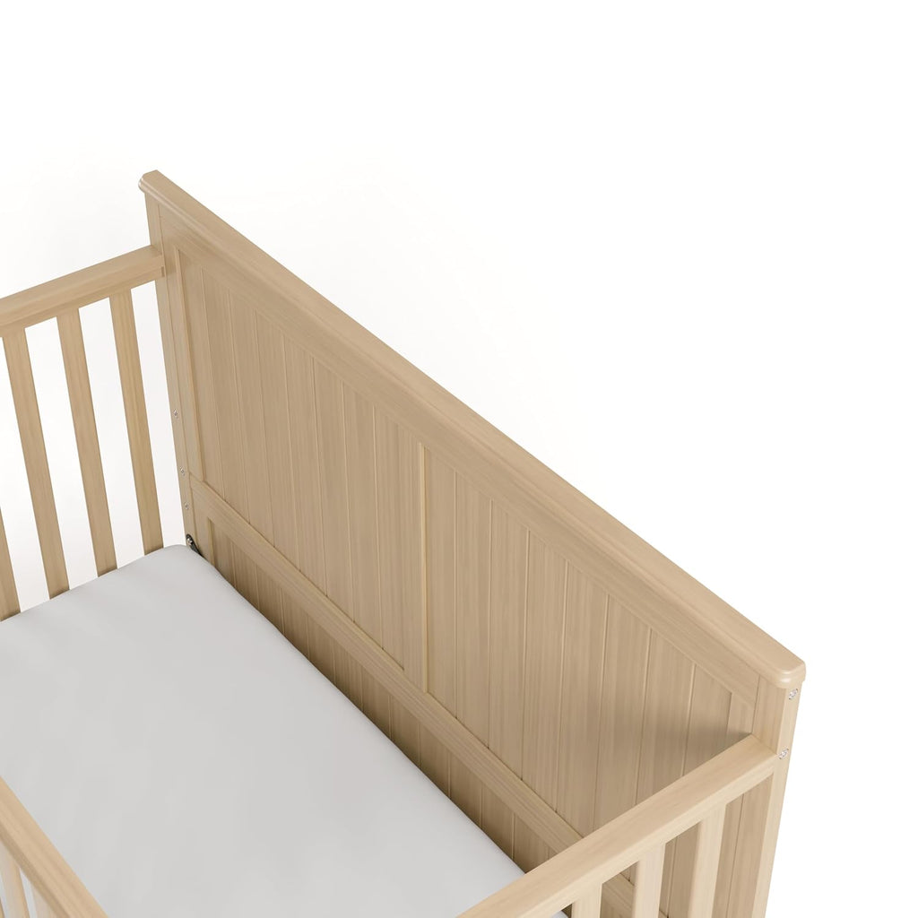 Graco Hadley 5-in-1 Convertible Crib with Drawer – GREENGUARD Gold Certified, Fits Standard Crib Mattress, Converts to Toddler Bed, Daybed and Full Bed, 4 Adjustable Mattress Heights (Driftwood)
