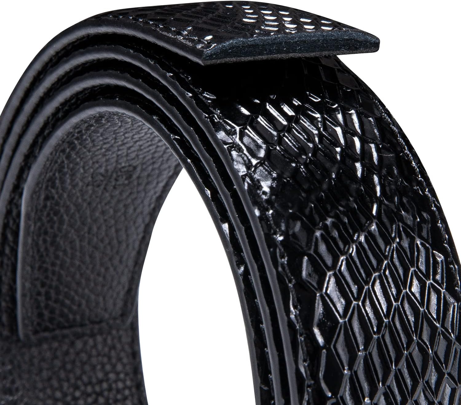 Slide Adjustable Genuine Leather Belt Men Dress Casual Trim-to-Fit Executive Classic Gift.