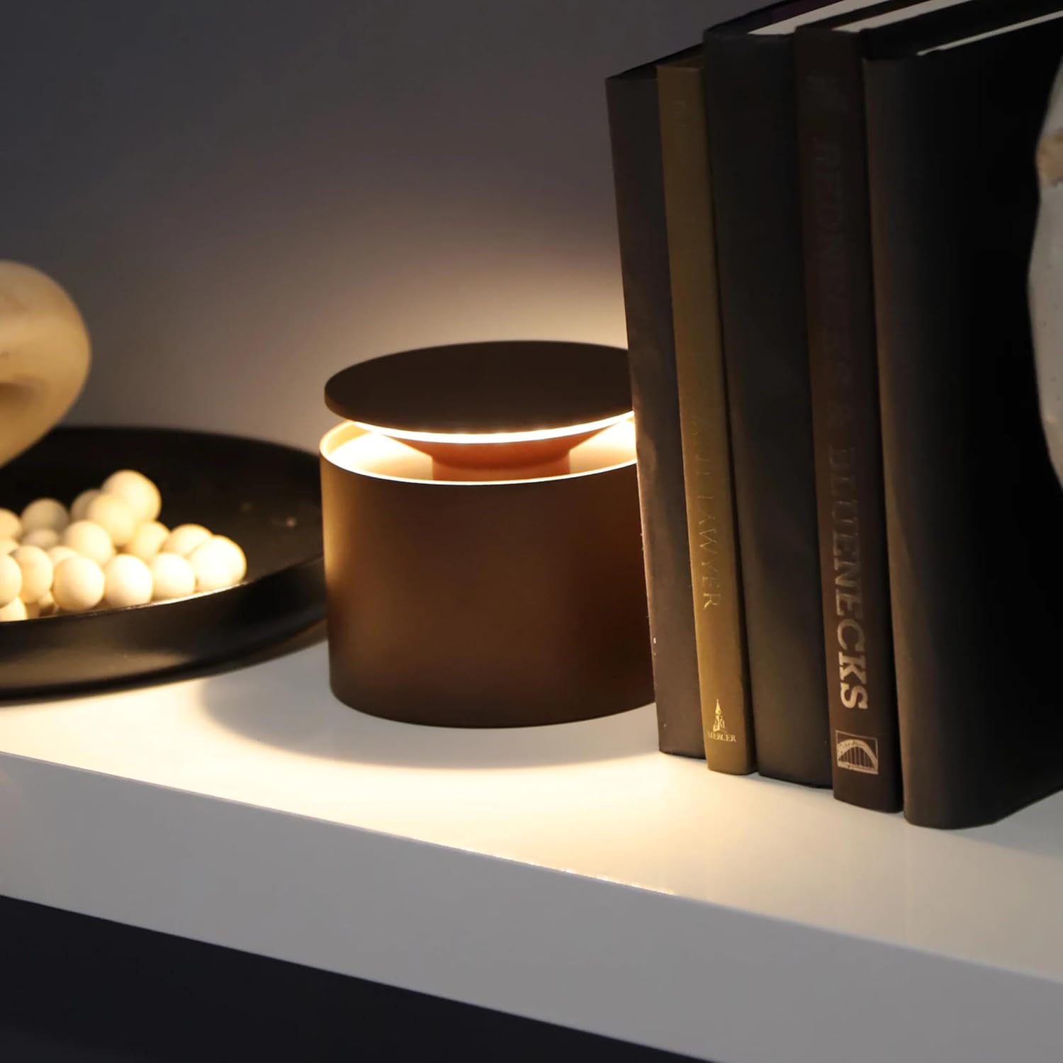 Zafferano, Push-Up Lamp, Rechargeable Cordless Table Lamp with Touch Controls, Also Usable as an Outdoor Lamp, Dimmer, 2200-3000 K, Height 80-100 cm, Corten Colour