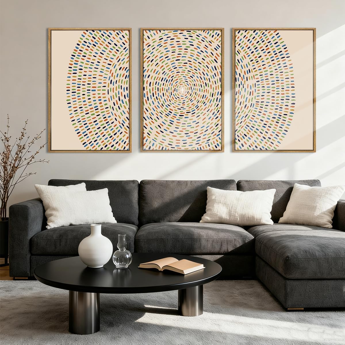 Anyzal Extra Large Jesus Feeds the 5000 Framed Wall Art 24x36 Inch Jesus Christian Canvas Wall Decor Religious Minimalist God Artwork for Living Room Bedroom Set of 3