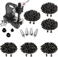 HolsterSmith Eyelet Setting Press + #6-9 & #8-9 Eyelet Bundle - (Master Series Press) - (Includes: Arbor Press, 3/16 + 1/4 Eyelet Setting Dies) - (#6-9 & #8-9 Black Coated Eyelets) - for DIY Hobby & C