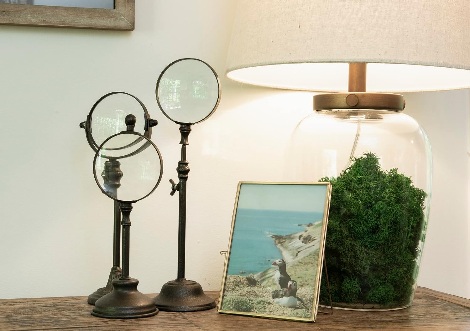 Creative Co-Op Glass Fillable Table Lamp with Shade