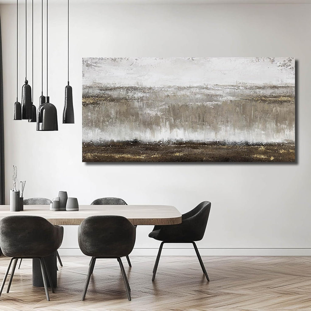 Artexist Canvas Wall Art - Abstract Wall Decor for Living Room - Grey Pictures Black and White Artwork for Walls Posters Aesthetic Office Home Bederoom Decorations 29x58 in