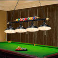 Rossesay Adjustable Pool Table Lights for 7'-8' Billiard Light Hanging Pool Table Fixture Lighting Pendant Lamp with Metal Shades for Game Rooms (Bulb Not Included)(Black,4 Lights)