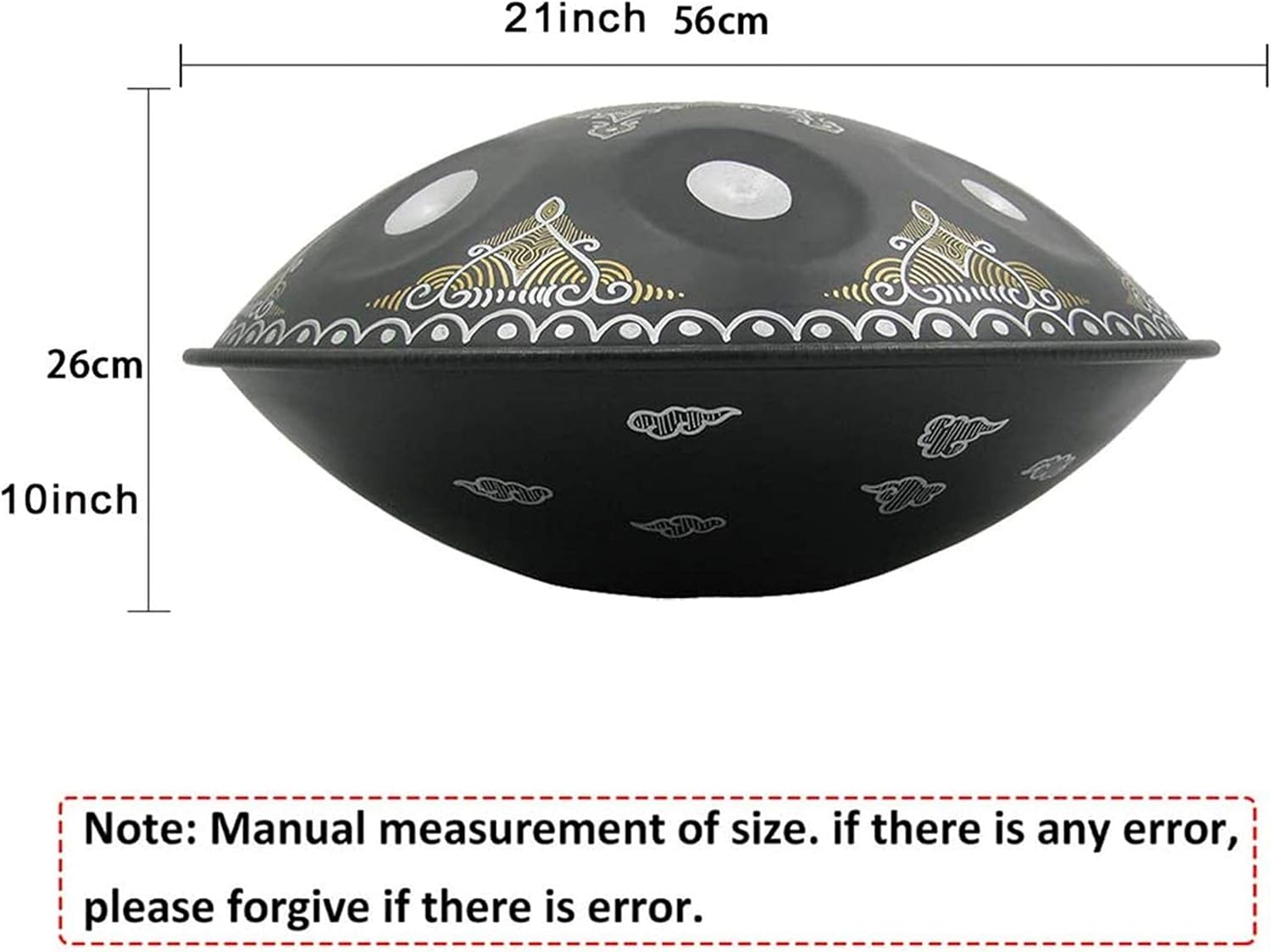 Handpan Drum for Adults, Handpan Drum Instrument in D Minor 9 Notes 22 Inches D3/A3 Bb3 C4 D4 E4 F4 G4 A4 Hand Pan with Carry Bags, Sheet Music, Drum Stand and Mallet