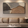 Framed Abstract Horizontal Wall Art for Living Room, Extra Large Brown and Tan Modern Artwork for Walls, Contemporary Elegant Picture Prints Paintings for Bedroom Dining Room Wall Decor, 56x28 Inch