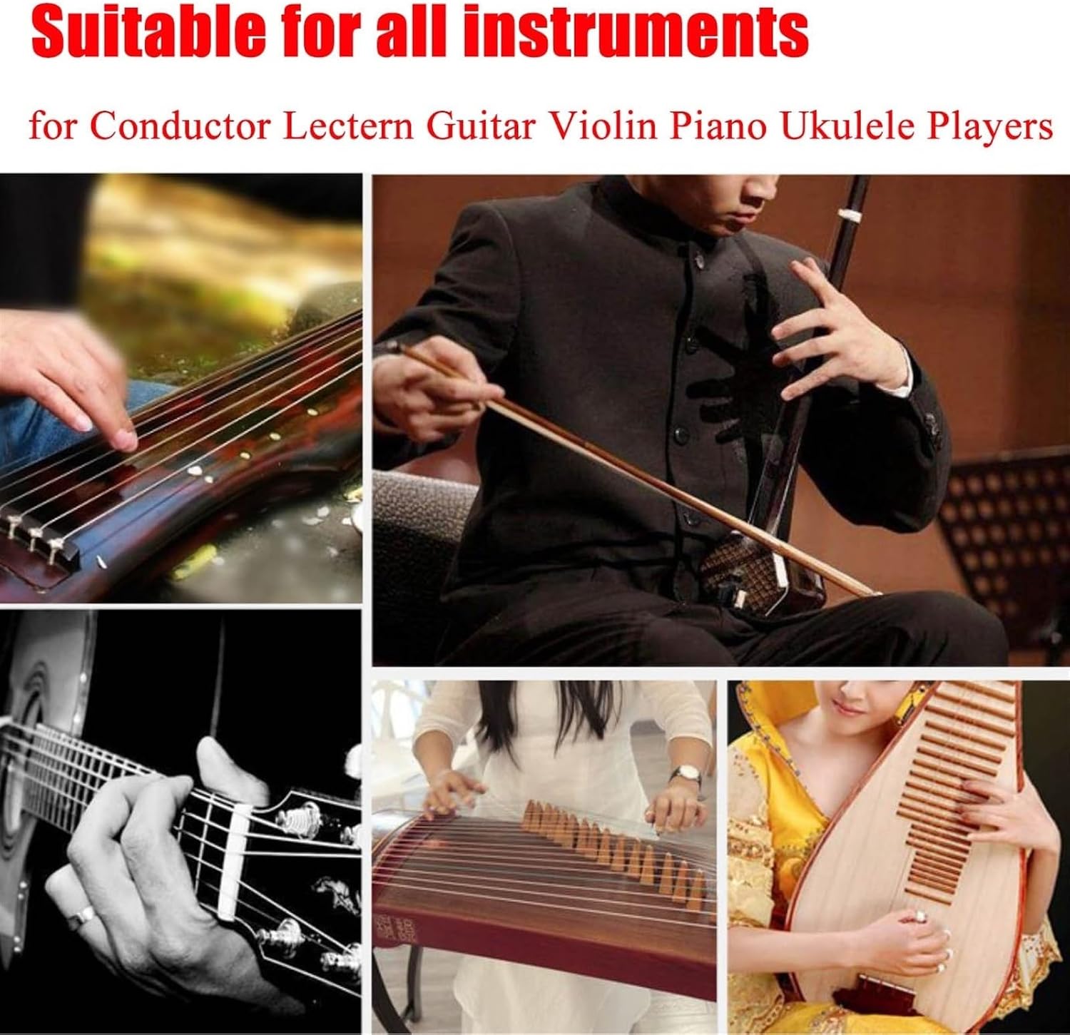 WORDFUN Wooden Sheet Music Stand, Professional Music Book Holder, 2 in 1 Dual Use, Violin Music Stand, Natural Bamboo, Wood Station for Conductors, S-Shaped, Stabilise, Adjustable