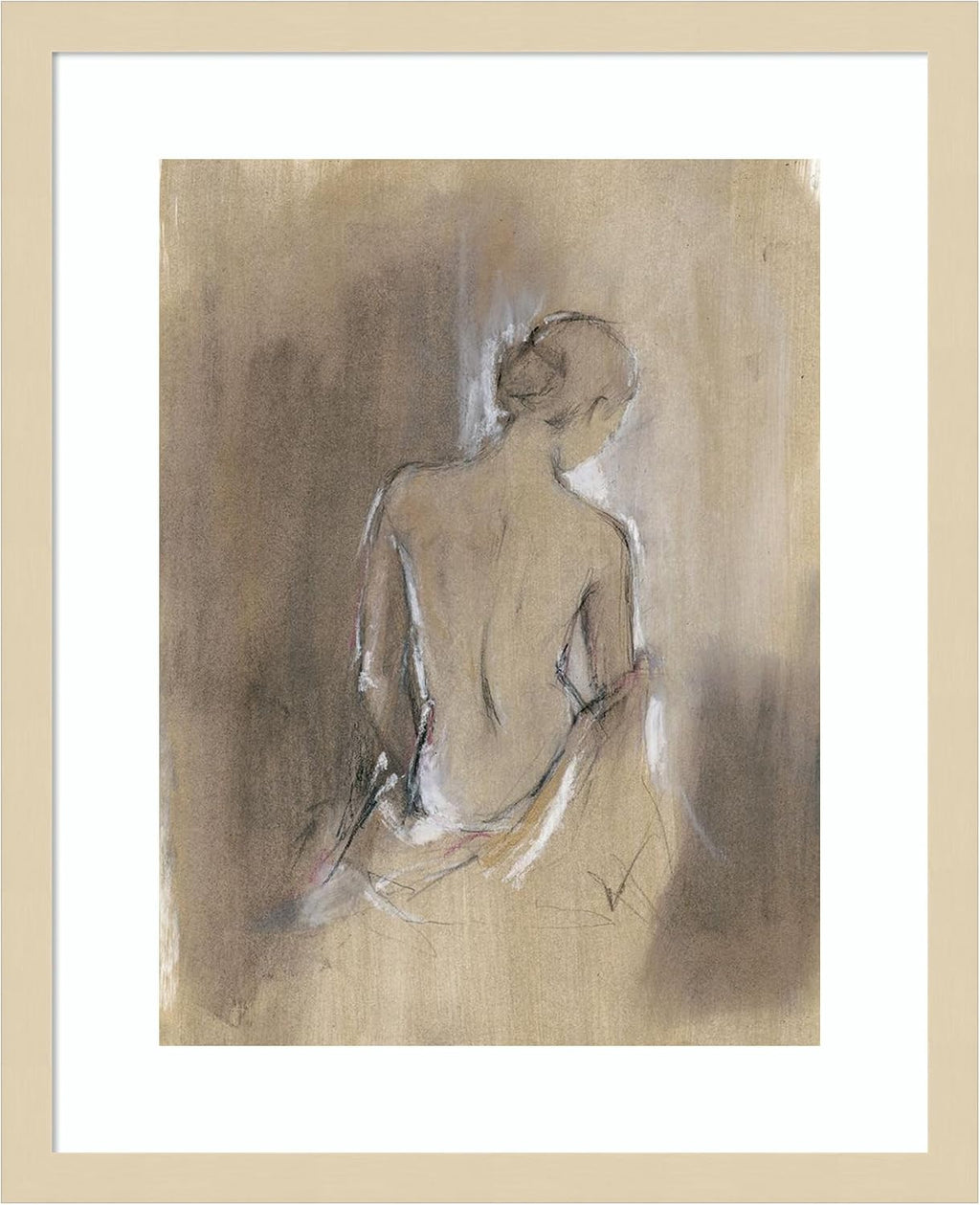 Amanti Art Framed Wall Art Print 21x17 Embellished Contemporary Figure II by Ethan Harper, People Wall Art, Modern Contemporary Decor, Small Poster Painting Artwork for Living Room, Bedroom, Bathroom