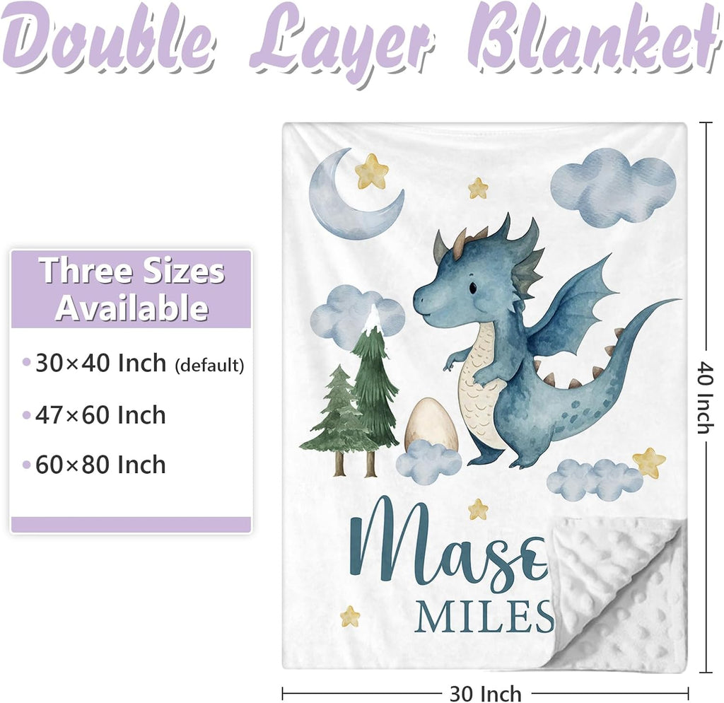 Personalized Baby Crib Bedding Set, 5 Pcs Custom Name Nursery Bedding Set for Girls Boys, Dinosaur Baby Crib Set for Toddlers Infants, Double Layer Bedding Crib Sets Customized Gifts